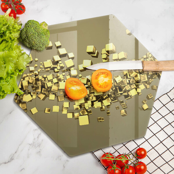 Üveg vágódeszka Absztrakt 3D geometria