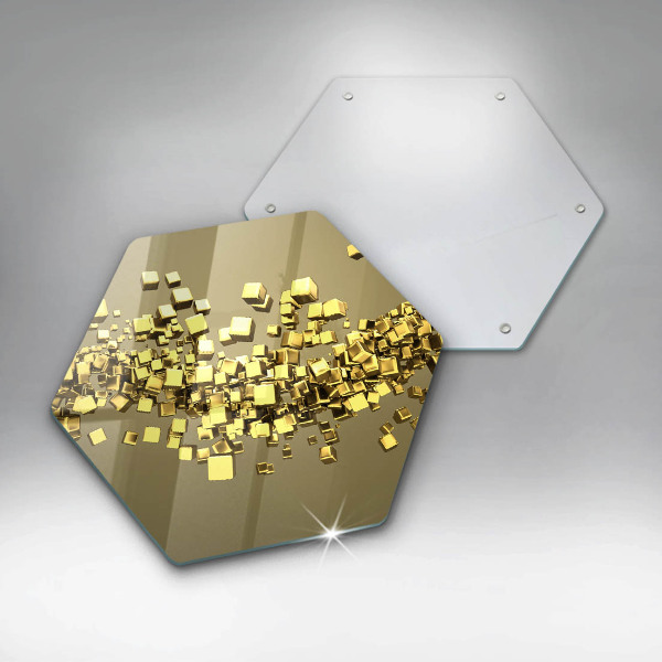 Üveg vágódeszka Absztrakt 3D geometria