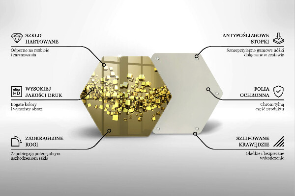Üveg vágódeszka Absztrakt 3D geometria