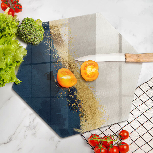 Üveg vágódeszka Arany absztrakció