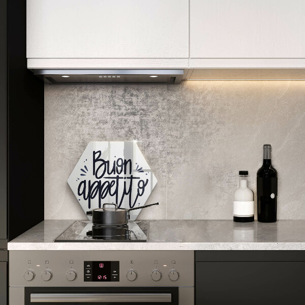 Üveg vágódeszka Buon Appetito felirat
