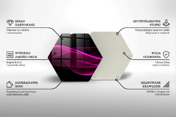 Üveg vágódeszka Rózsaszín absztrakció