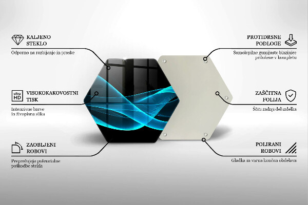 Üveg vágódeszka Kék absztrakció