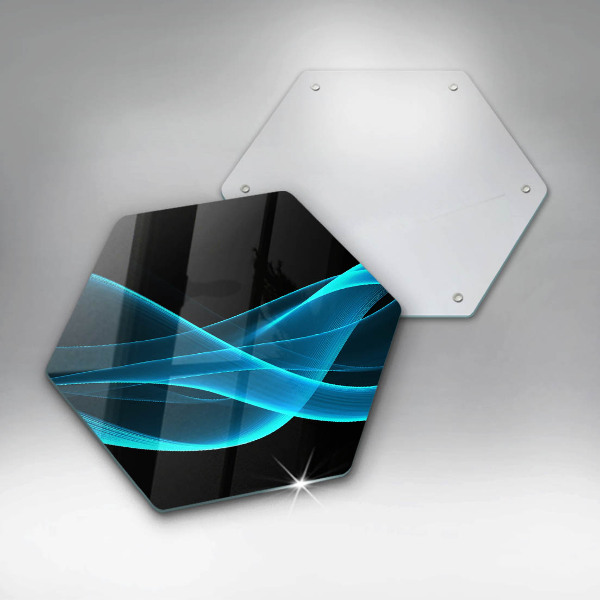 Üveg vágódeszka Kék absztrakció