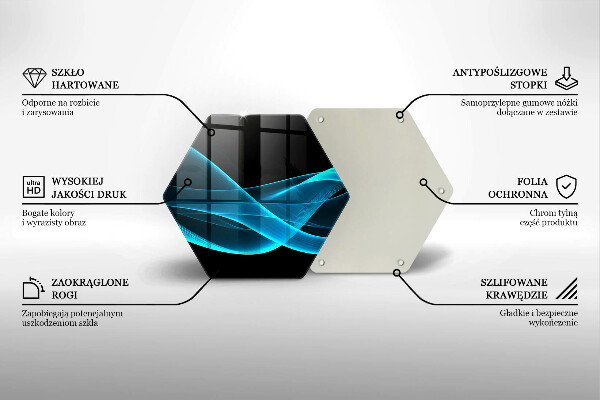 Üveg vágódeszka Kék absztrakció