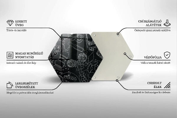 Üveg vágódeszka Konyhai kiegészítők