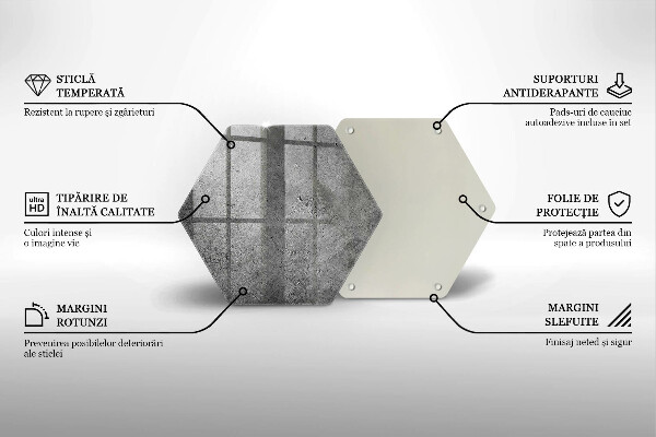 Üveg vágódeszka Beton kő textúra