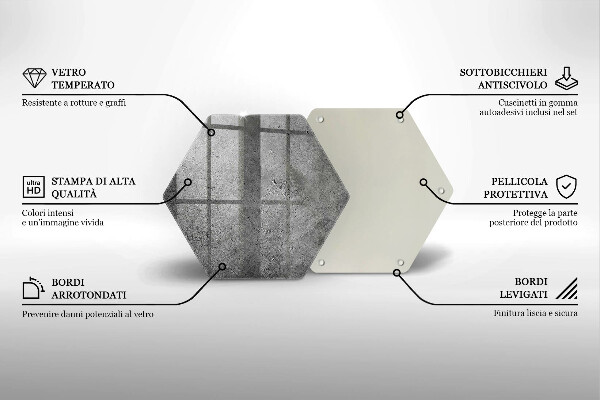 Üveg vágódeszka Beton kő textúra