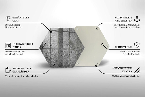 Üveg vágódeszka Beton kő textúra