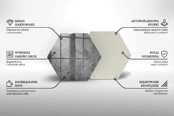 Üveg vágódeszka Beton kő textúra