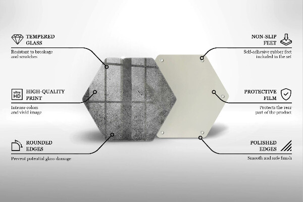 Üveg vágódeszka Beton kő textúra