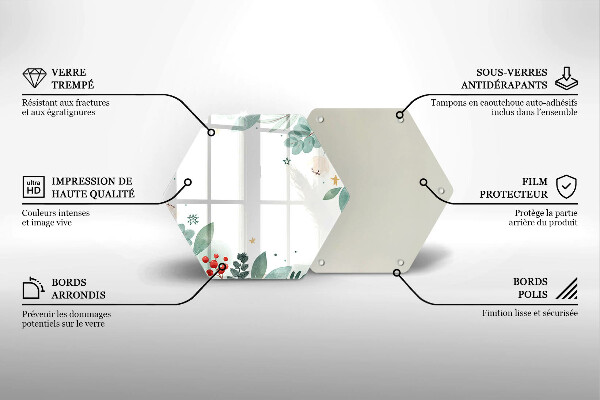 Üveg vágódeszka Akvarell levelek