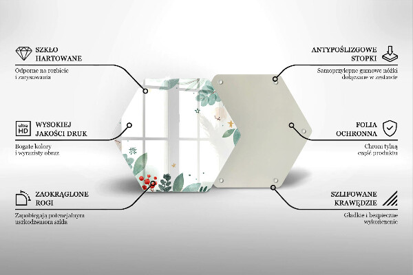 Üveg vágódeszka Akvarell levelek