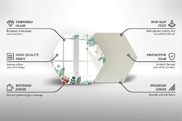 Üveg vágódeszka Akvarell levelek