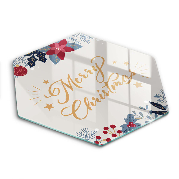 Üveg vágódeszka Merry Christmas felirat