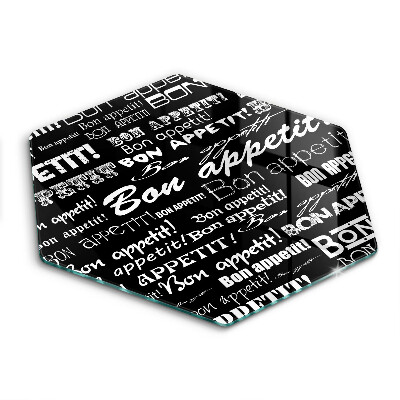 Üveg vágódeszka Konyhai feliratok Bon appetit