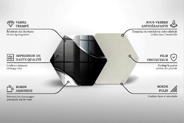 Üveg vágódeszka Fém absztrakció
