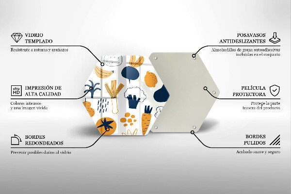 Üveg vágódeszka Élelmiszer illusztráció