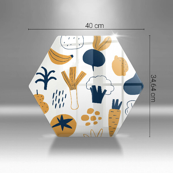 Üveg vágódeszka Élelmiszer illusztráció