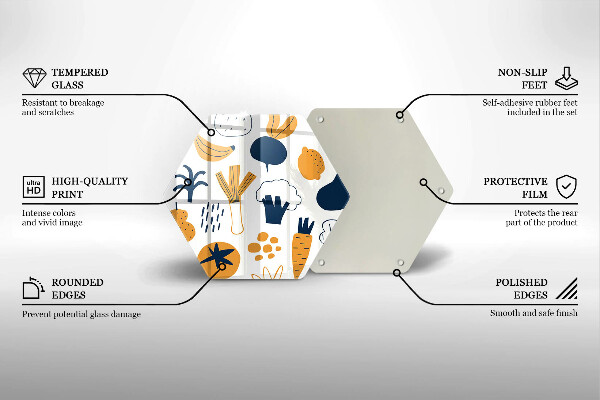 Üveg vágódeszka Élelmiszer illusztráció