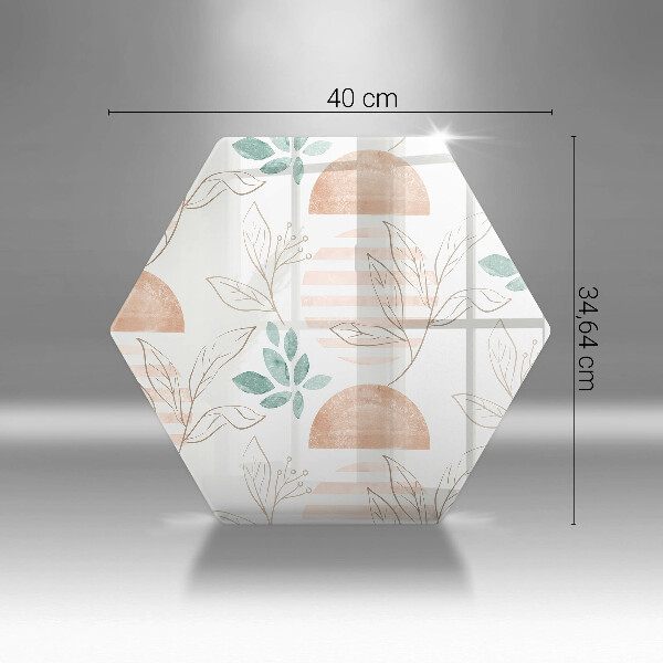 Üveg vágódeszka Boho levelek minta