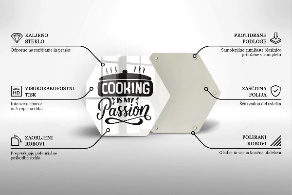 Üveg vágódeszka A főzés a szenvedélyem