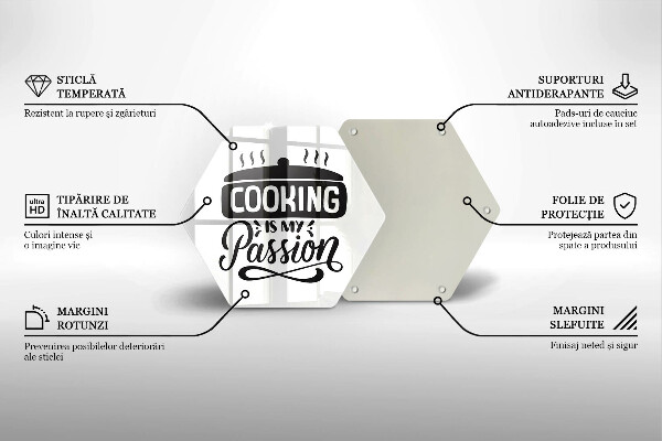 Üveg vágódeszka A főzés a szenvedélyem