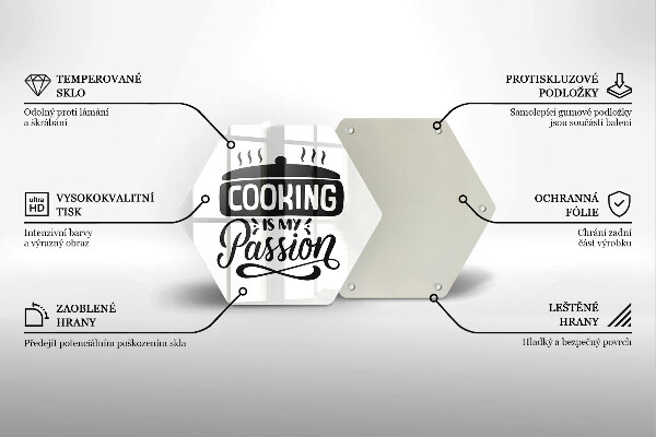 Üveg vágódeszka A főzés a szenvedélyem