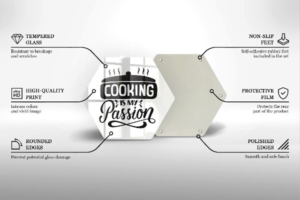 Üveg vágódeszka A főzés a szenvedélyem