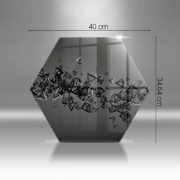 Üveg vágódeszka Absztrakt 3D-s formák
