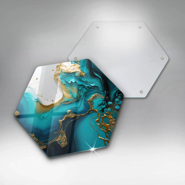 Üveg vágódeszka Türkiz absztrakció