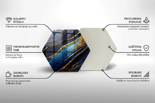 Üveg vágódeszka Sötétkék absztrakció