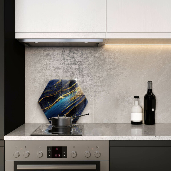 Üveg vágódeszka Sötétkék absztrakció