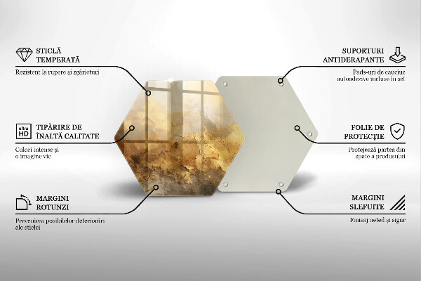 Üveg vágódeszka Gazdag textúra