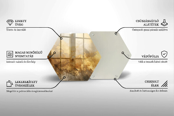 Üveg vágódeszka Gazdag textúra