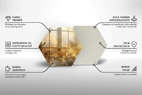 Üveg vágódeszka Gazdag textúra