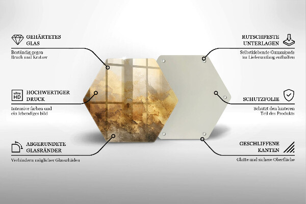 Üveg vágódeszka Gazdag textúra