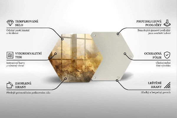 Üveg vágódeszka Gazdag textúra