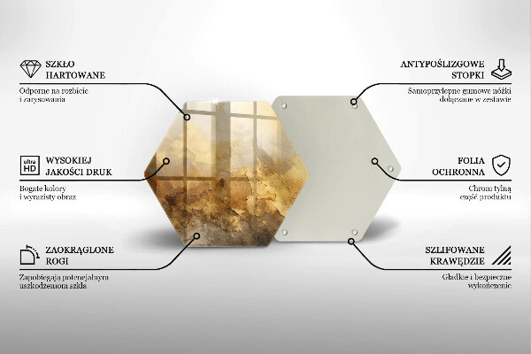 Üveg vágódeszka Gazdag textúra