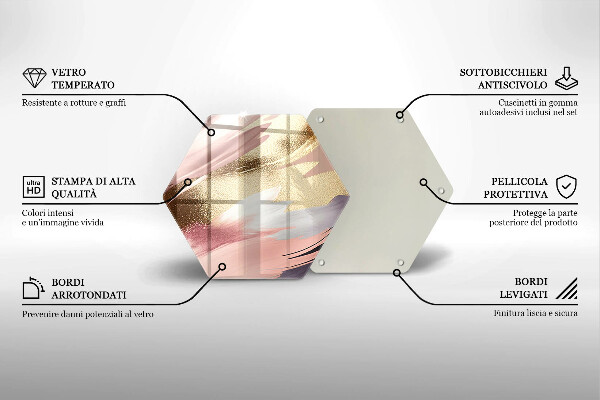 Üveg vágódeszka Pasztell foltok