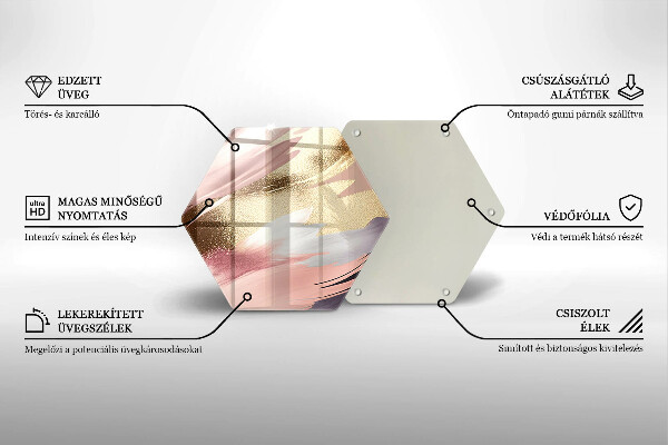 Üveg vágódeszka Pasztell foltok