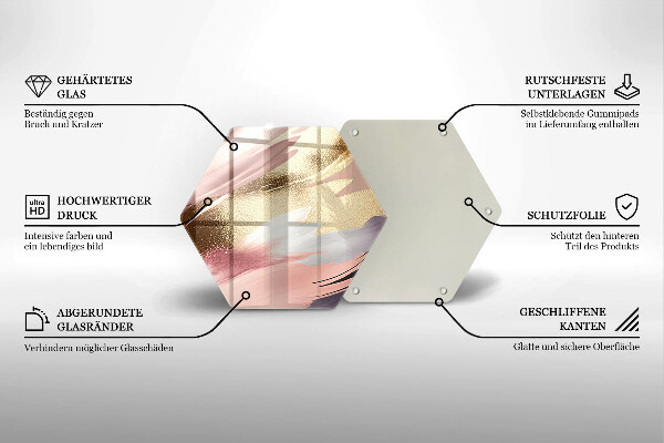 Üveg vágódeszka Pasztell foltok