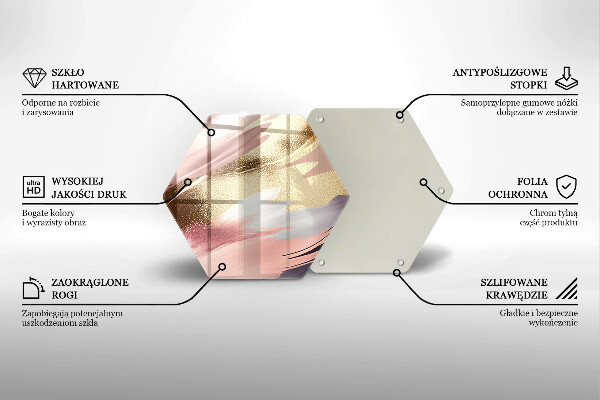 Üveg vágódeszka Pasztell foltok