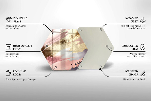 Üveg vágódeszka Pasztell foltok