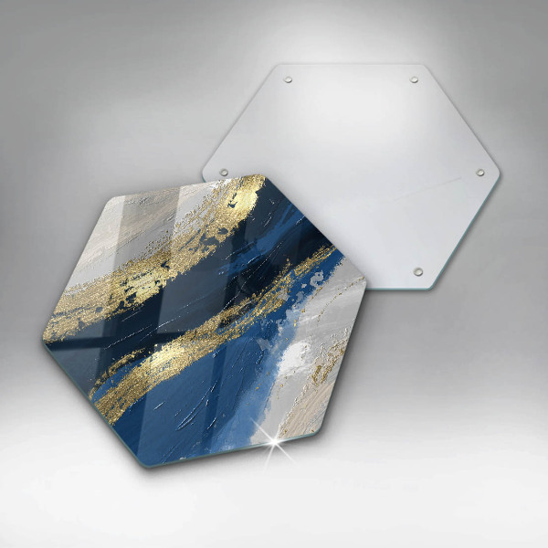 Üveg vágódeszka Textúra arannyal