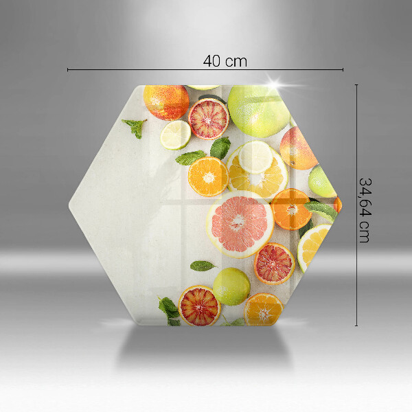 Üveg vágódeszka Citrusfélék