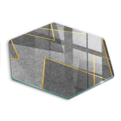 Üveg vágódeszka Éles formák