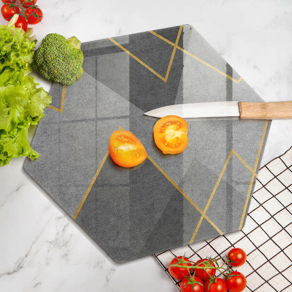 Üveg vágódeszka Éles formák