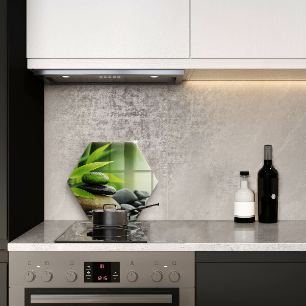 Üveg vágódeszka Zen bambusz kövek