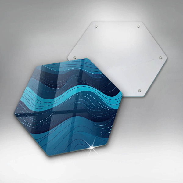 Üveg vágódeszka Absztrakt hullámok